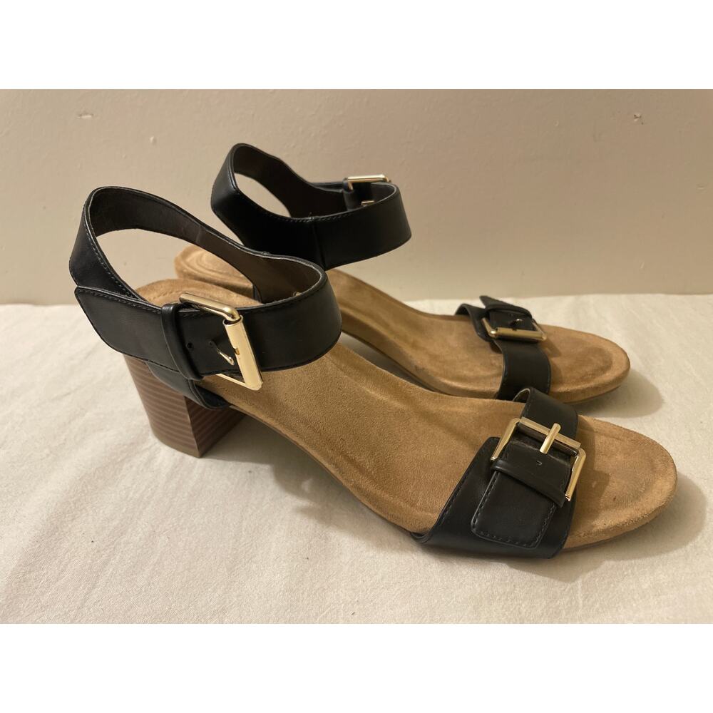 Giani Bernini Women's Size 10M‎ Black Heels Pumps Buckles Memory Foam